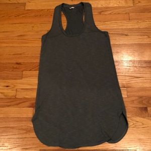 Lanston olive green racerback mini dress.